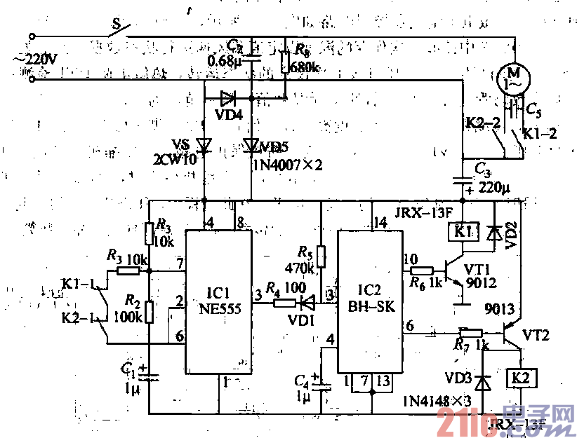 59.洗衣機(jī)程序控制電路 家用電器電路.gif