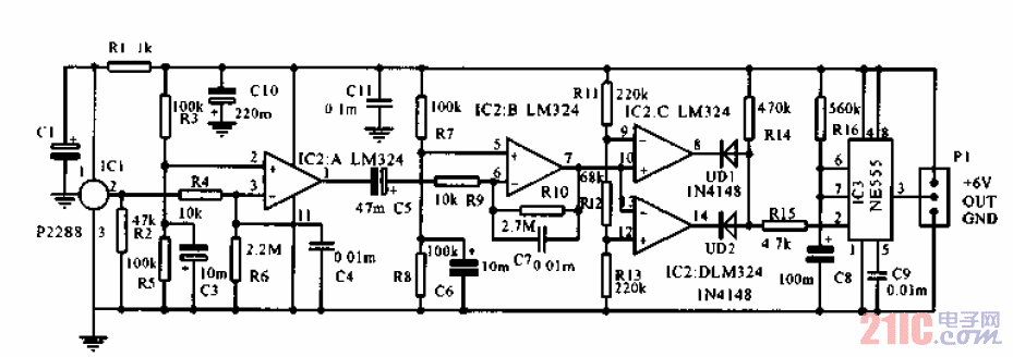 熱釋電紅外線傳感器在人體探測器中的應(yīng)用電路.gif