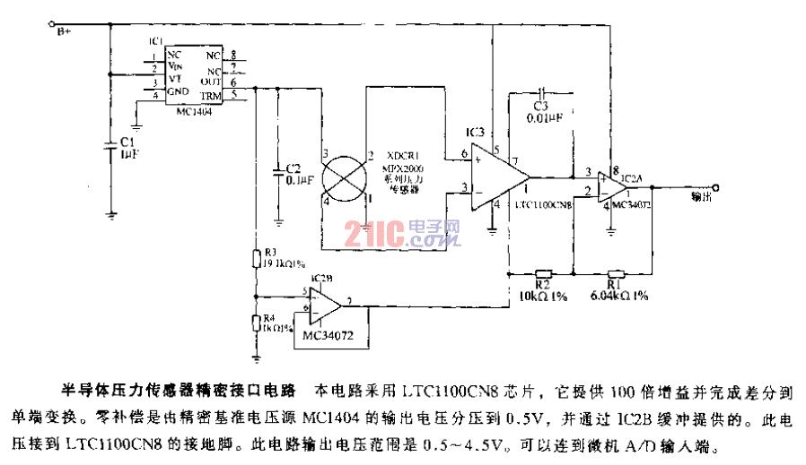 半導(dǎo)體壓力傳感器精密接口電路.gif