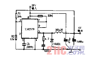 LM2579用作降壓的穩(wěn)壓器電路圖.gif