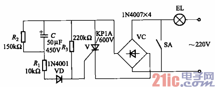 44.采用晶閘管的照明延時關(guān)燈電路之二.gif