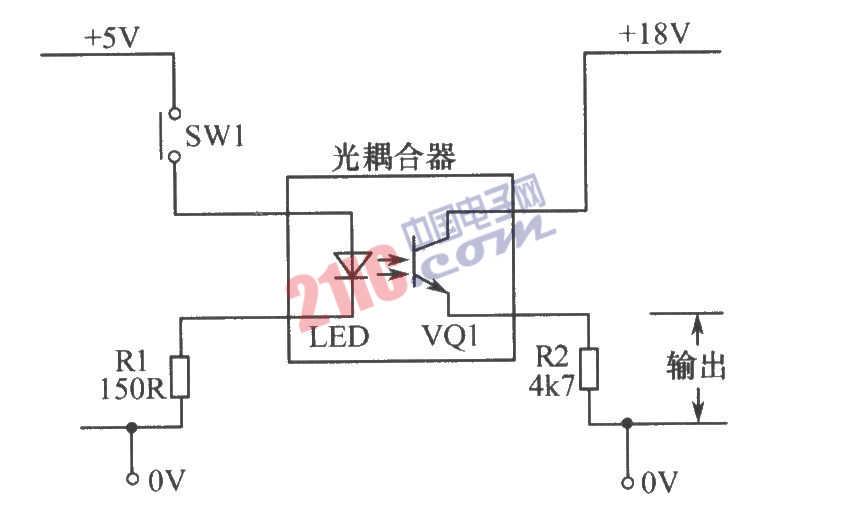 基本的光電耦合器電路圖