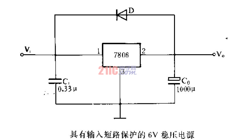 具有輸入短路保護的6V穩(wěn)壓電源.gif