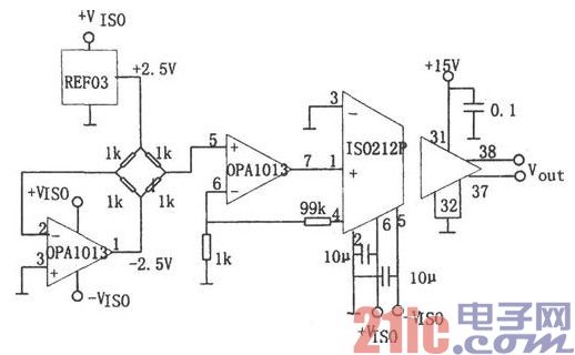 電橋傳感隔離放大器(ISO212、OPA1013)電路圖.jpg